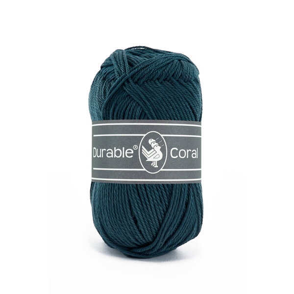 Durable Coral Katoen 50 gram - 375 - Petrol