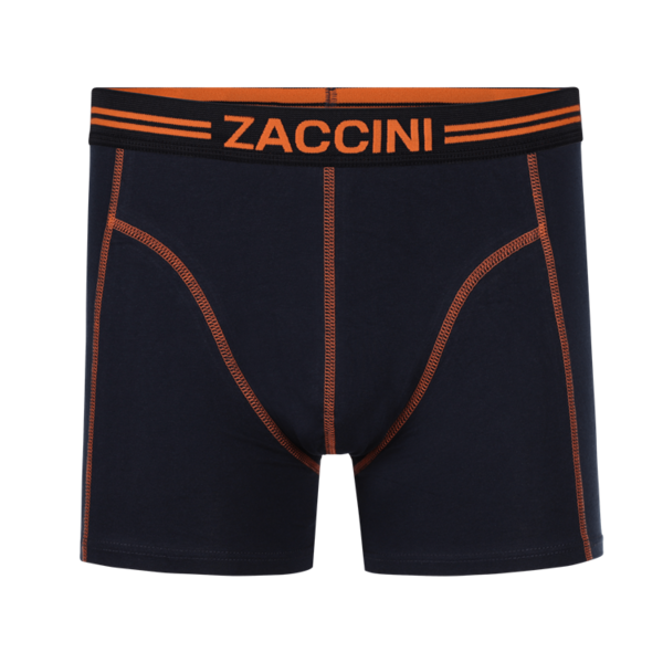 Zaccini Heren Boxershort Navy Orange Contrast Band