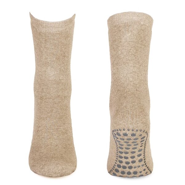 Basset anti-slip sokken-beige-1 paar
