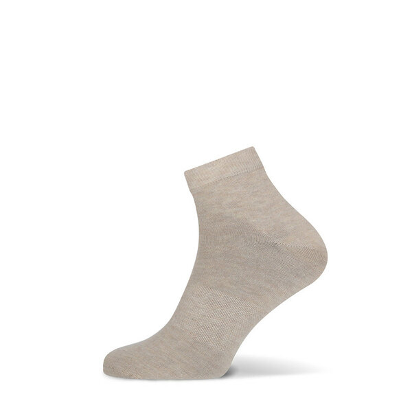 Basset Dames en Heren Bamboo sokken  Quarters beige-2 pack