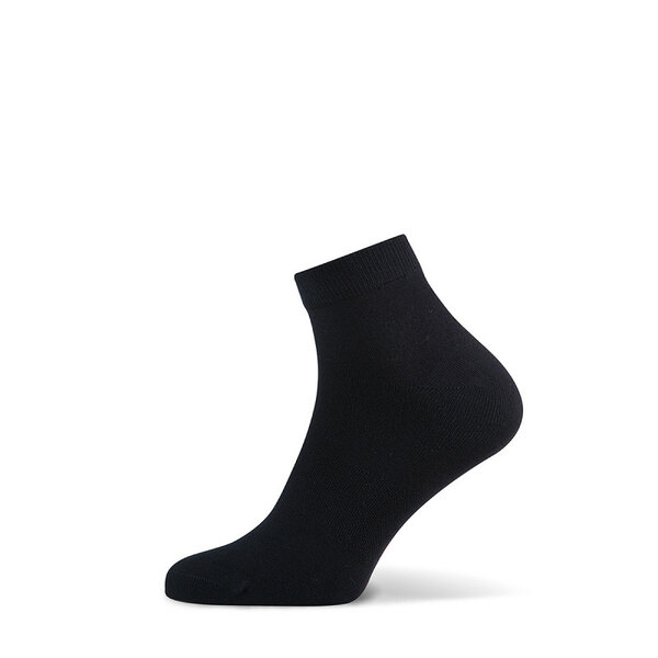 Basset Dames en Heren Bamboo sokken  Quarters zwart-2 pack