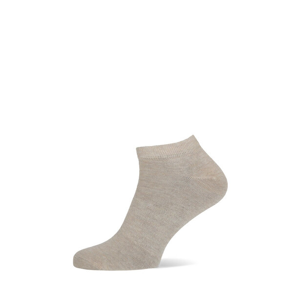 Basset Dames en Heren Bamboo sokken sneakers beige-2 pack