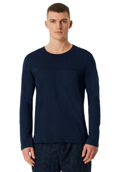 Shirt lange mouwen Schiesser donkerbl.